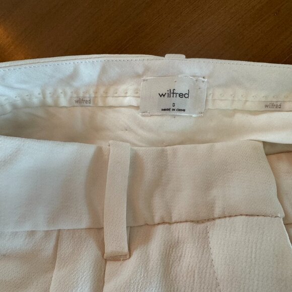 Aritzia Wilfred EFFORTLESS dress pant cream size 0 - LIKE NEW 30 inch inseam - Picture 3 of 4